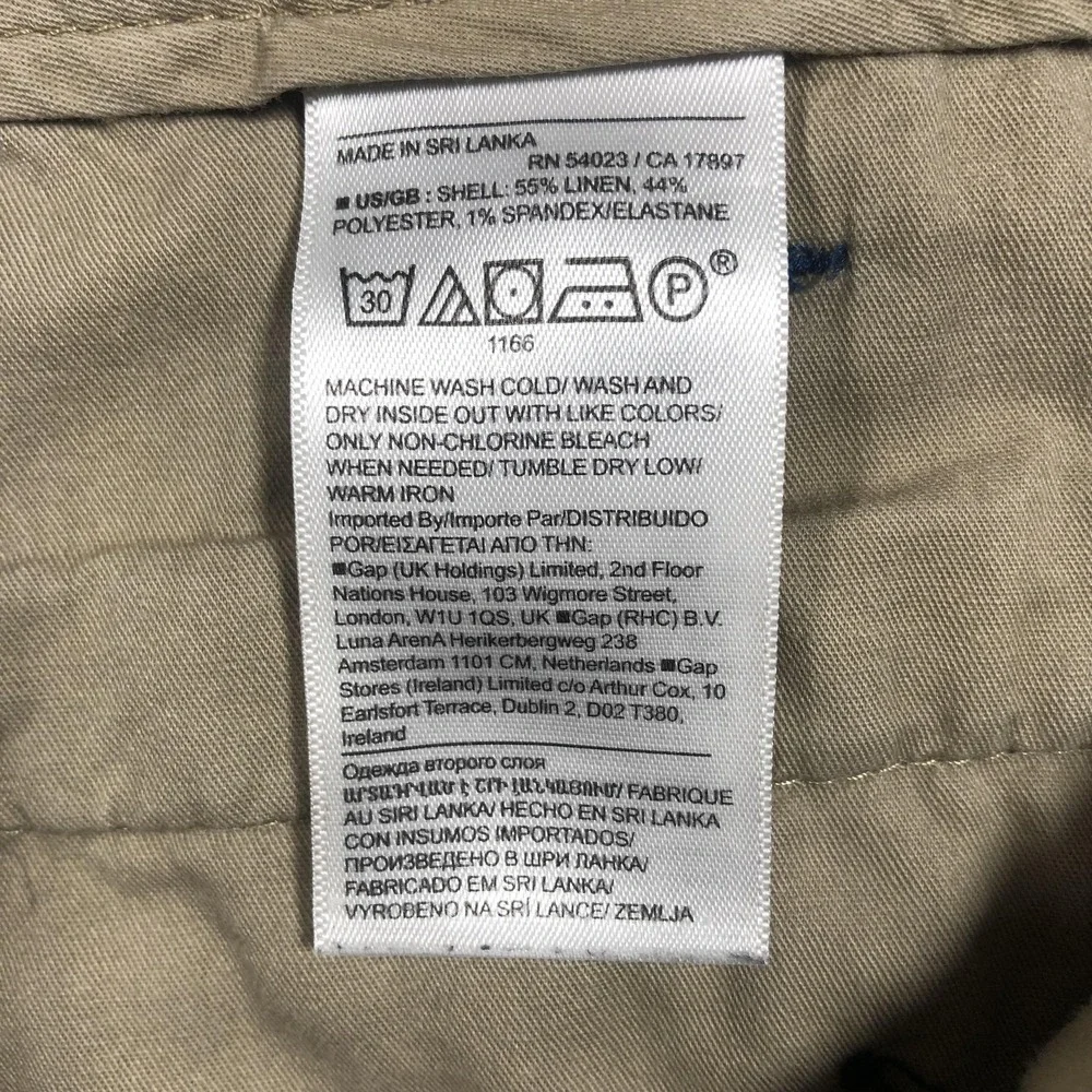 Banana Republic Shorts Mens 40 Blue Linen Blend Chino 7 Inch Casual Summer